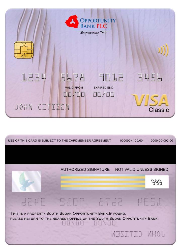 South Sudan Opportunity Bank visa classic card